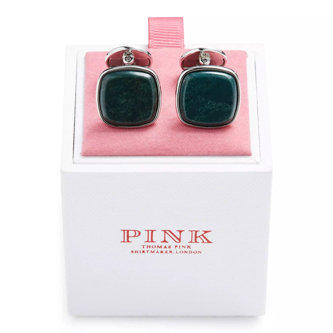 Deep Green Stone Semi Precious Cufflinks