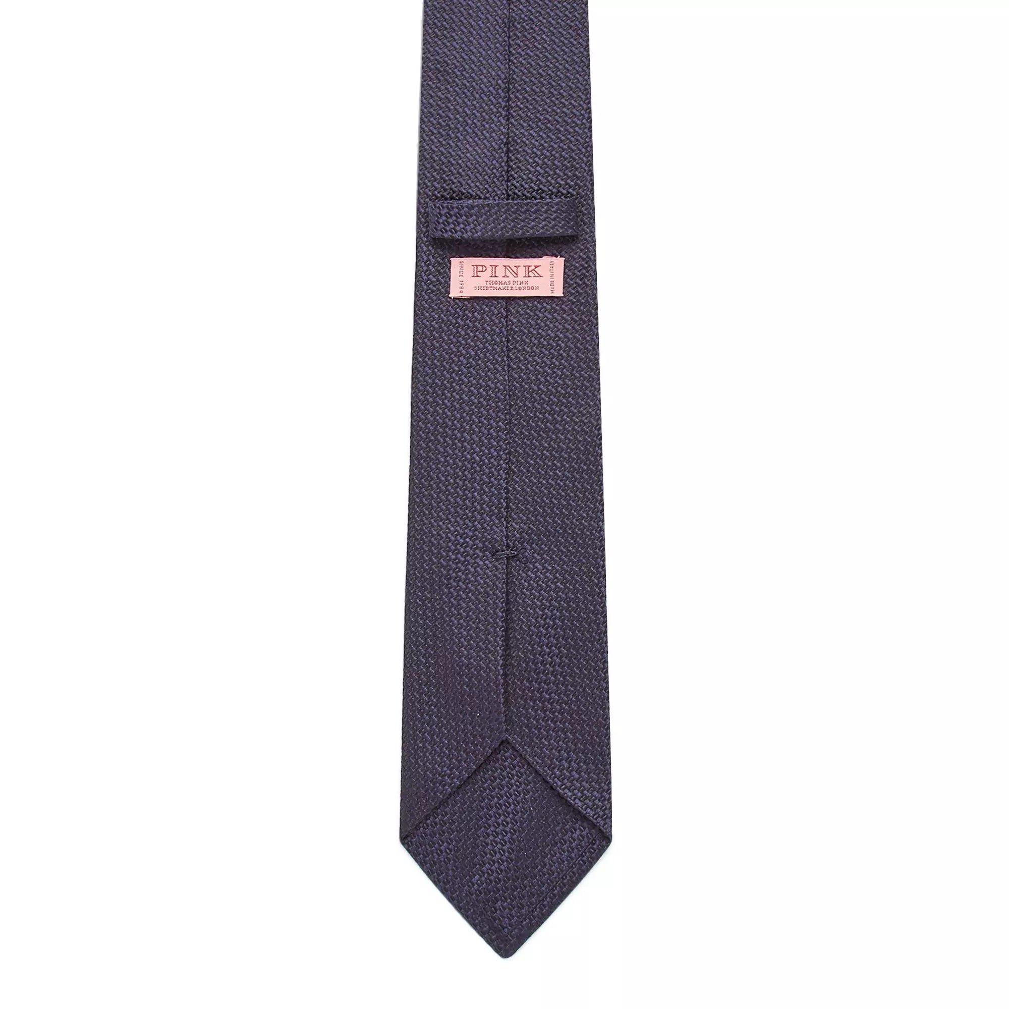 Navy Blue Tonal Textured Woven Silk Tie