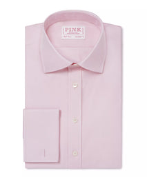 Pale Pink Tailored Fit Double Cuff Royal Twill Formal Shirt