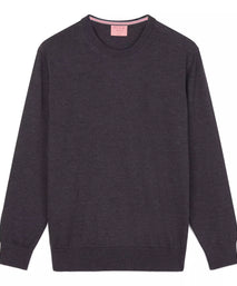 Grey Merino Wool Crew Neck Sweater