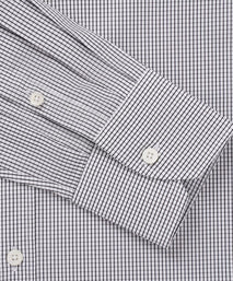 Black & White Tailored Fit Mini Graph Check Formal Shirt