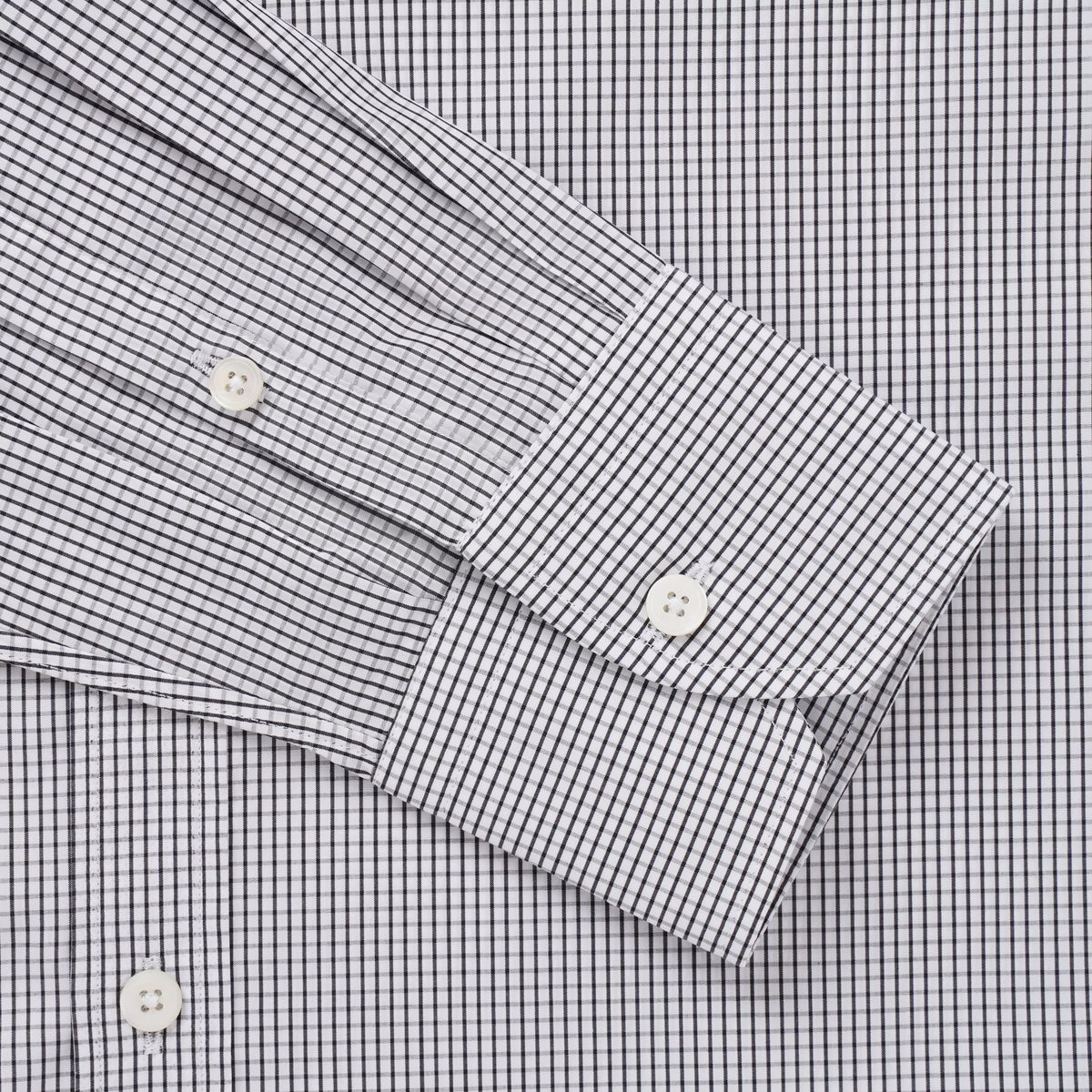 Black & White Tailored Fit Mini Graph Check Formal Shirt