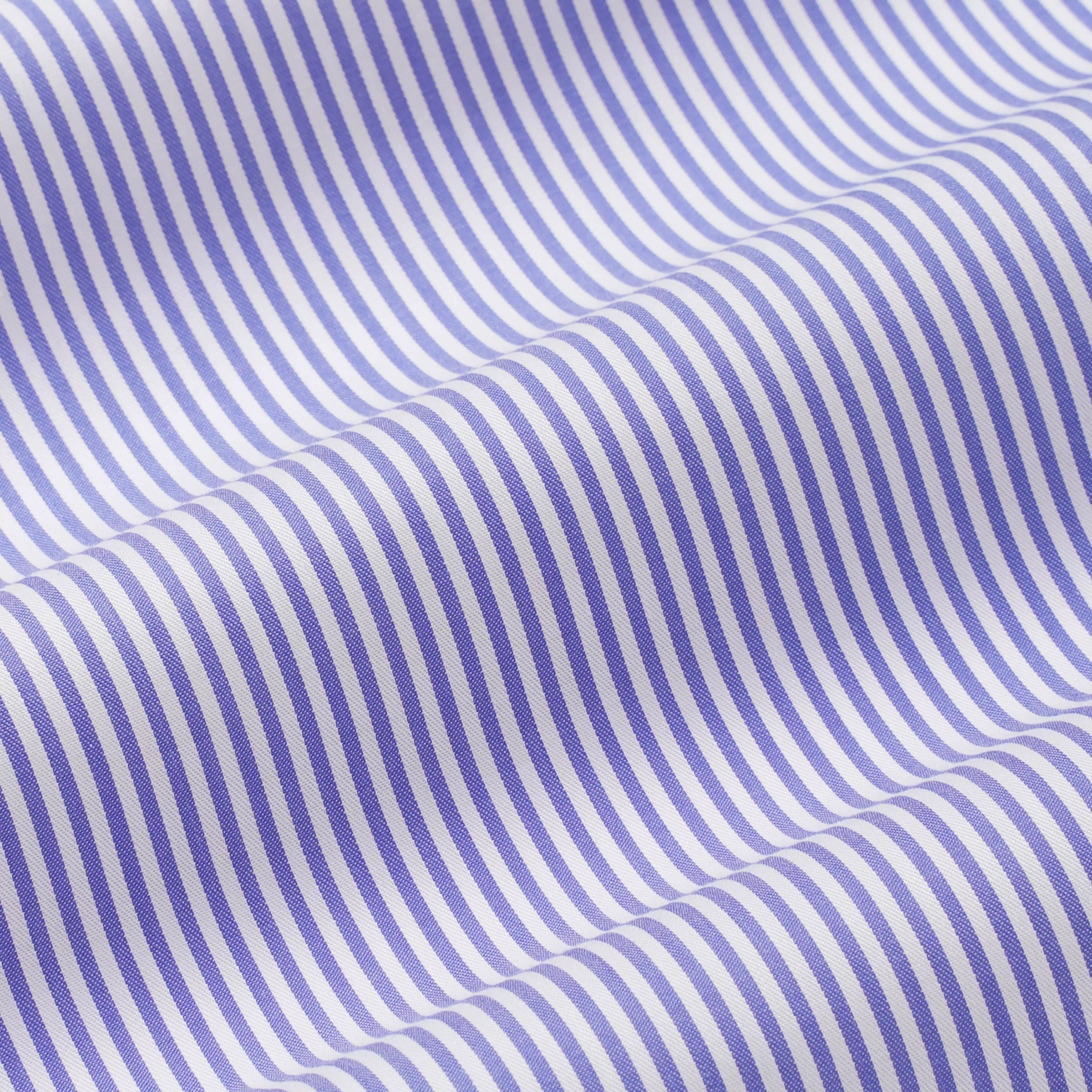 Blue & Navy Slim Fit Bengal Twill Stripe Formal Shirt