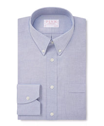 Pale Blue Tailored Fit Smart Casual Button Down Fine Oxford Shirt