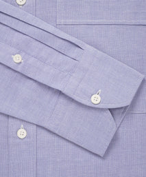 Blue Classic Fit Smart Casual Button Down Open Weave Oxford Shirt